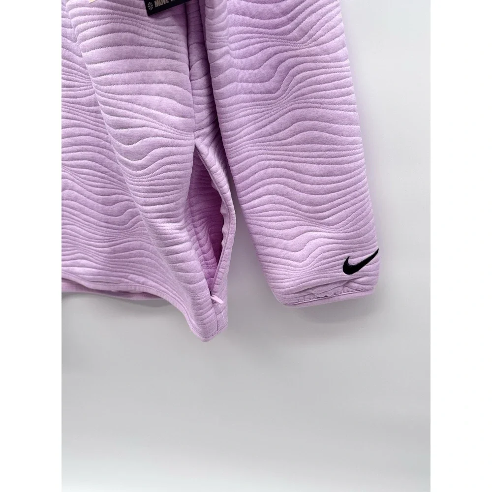 Nike Golf Dri-Fit Tour Men's Medium Quilted Crew Neck Pink Sweatshirt MSRP $105